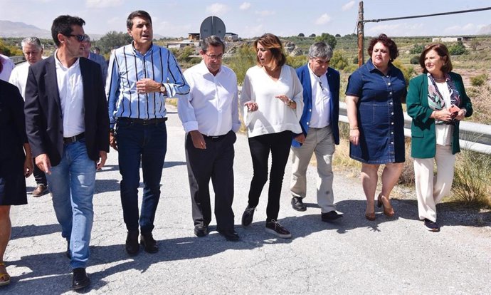Visita de Susana Díaz (PSOE-A) a Baza tras el temporal por gota fría
