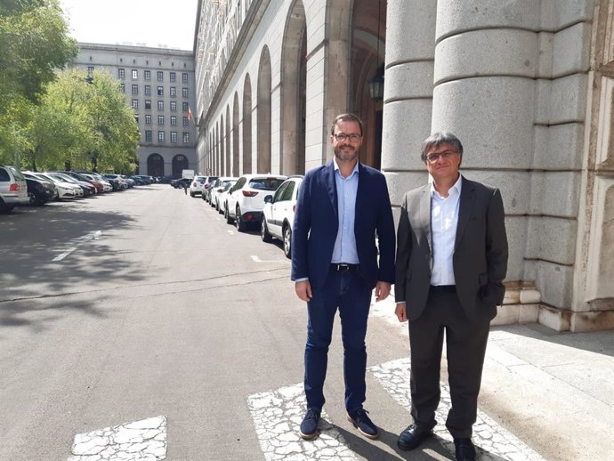 El batle de Palma, José Hila (esquerra) i el regidor de Medi Ambient, Ramon Perpiny (dreta).