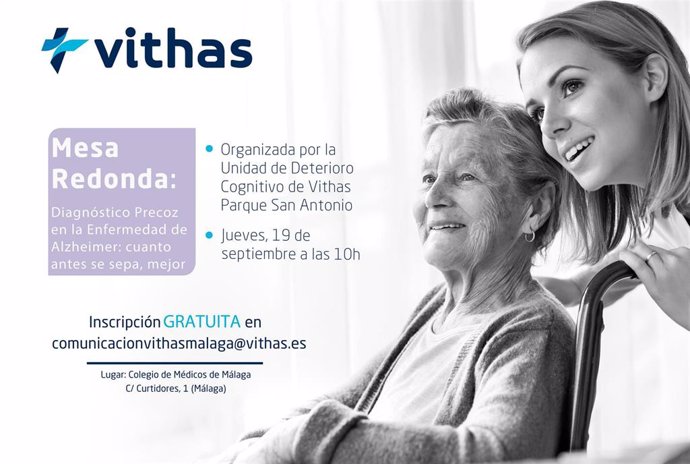 El Hospital Vithas Parque San Antonio organiza en el Colegio de Médicos de Málaga una mesa redonda sobre la importancia del diagnóstico precoz en la enfermedad de Alzheimer