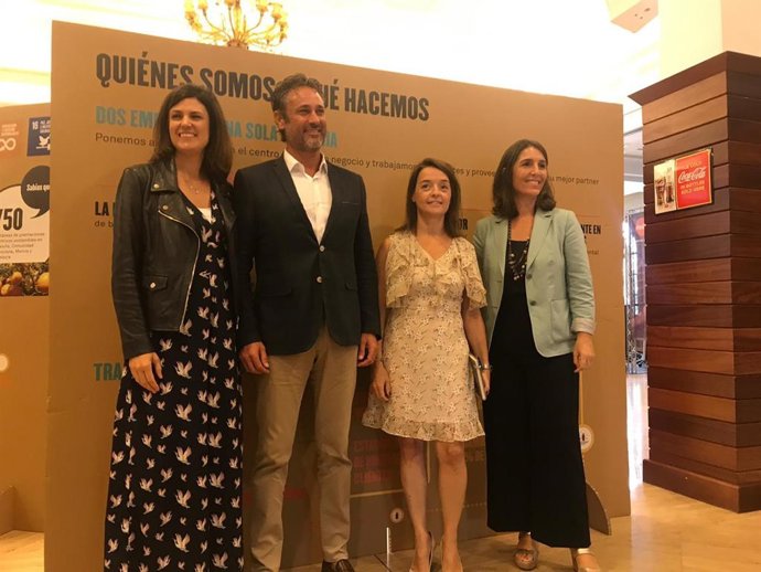 La directora de Responsabilitat Corporativa de Coca-Cola European Partners Iberia, Carmen Gómez-Acebo, durant la presentació de l'informe de sostenibilitat de la Companyia 2018.