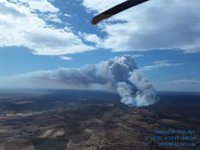 El incendio de Paterna (Huelva) afecta a unas 800 hectáreas de eucaliptal propiedad de Ence