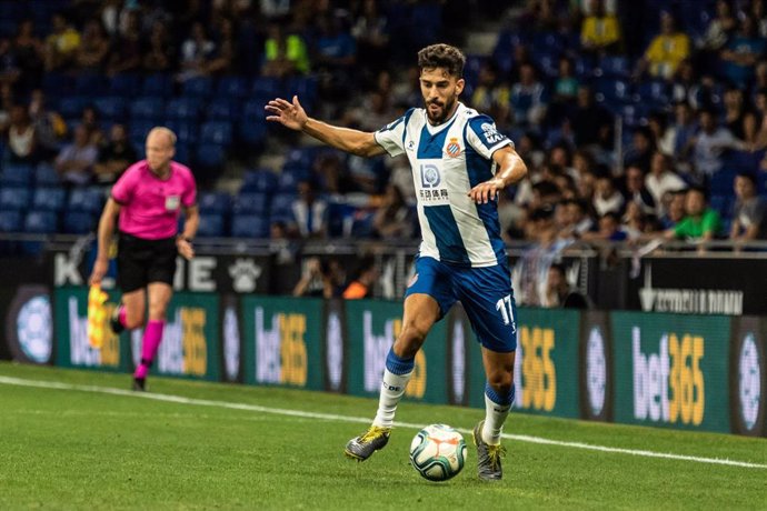 Didac Vil, #17 of RCD Espanyol during the UEFA Europa League Play-Off, 1nd leg match between RCD Espanyol and FC Zorya Luhansk at RCDE Stadium, in Barcelona, Spain. August 22, 2019.