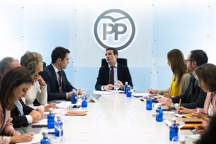 Pablo Casado presideix el Comité de Direcció del PP a Génova