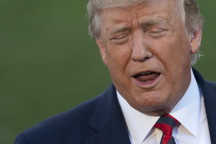 Trump speaks to the media