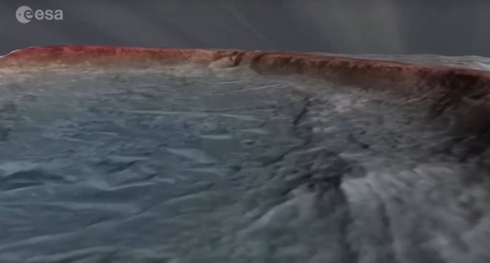Vuela sobre la zona de aterrizaje en Marte del rover Rosalind Franklin