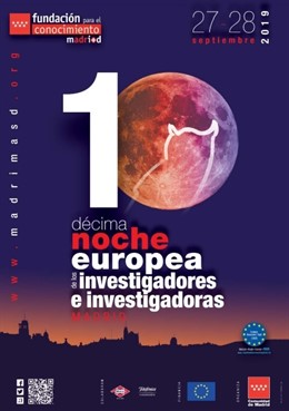 Imagen del cartel de la décima Noche Europea de los Investigadores e Investigadoras.