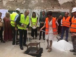 De la Torre y Gámez ponen la primera piedra de la segunda fase de la rehabilitación del convento de San Andrés