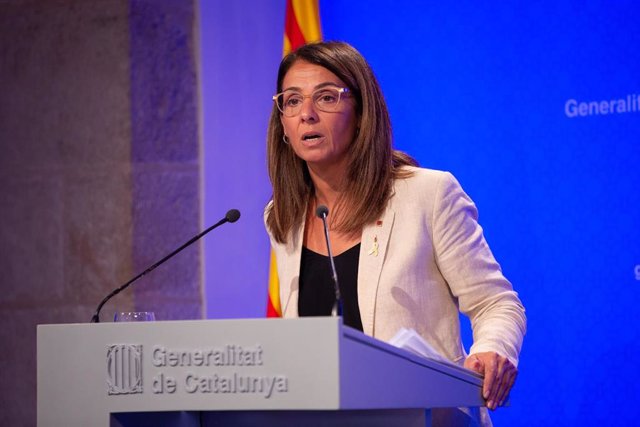 La portavoz del Govern de la Generelitat, Meritxell Budó, en rueda de prensa tras el Consell Executiu, en Barcelona (España), a 17 de septiembre de 2019.