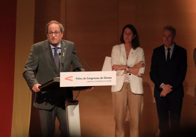 El presidente de la Generalitat, Quim Torra, en la entrega de premios