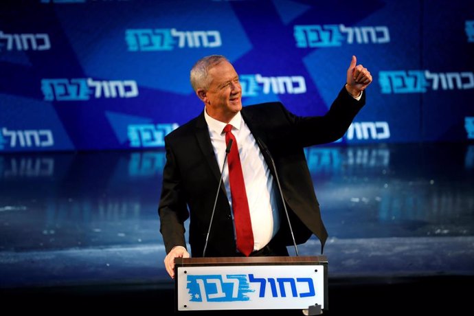 El líder del Partido Azul y Blanco de Israel, Benny Gantz