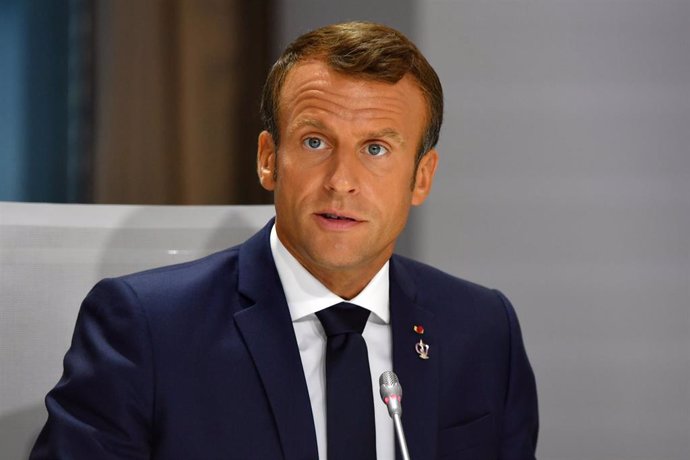 Emmanuel Macron, durante una reunión en la cumbre del G7 en Biarritz