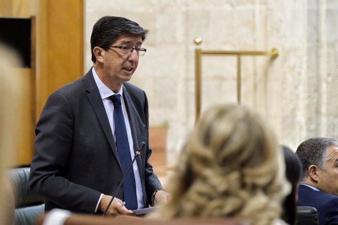 El vicepresidente de la Junta y consejero de Turismo, Regeneración, Justicia y Administración Local, Juan Marín