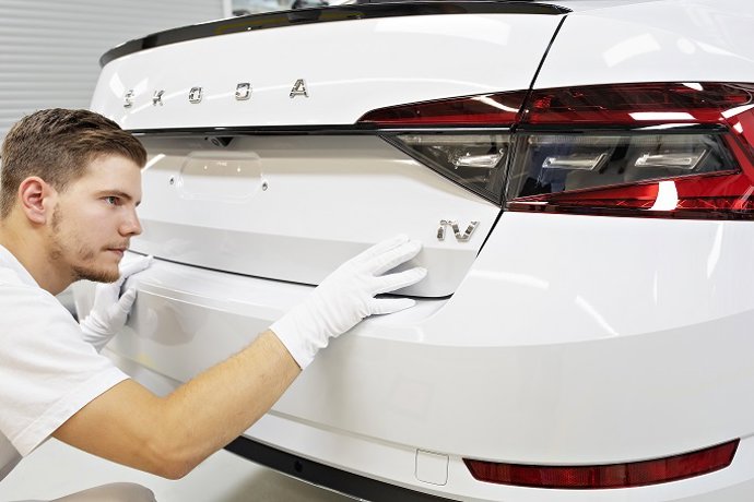 Producción del Skoda Superb iV en la planta de Kvasiny (República Checa)