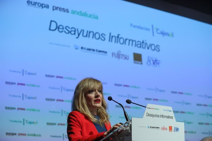 La secretaria general de UGT-A, Carmen Castilla, participa en los desayunos informativos de Europa Press Andalucía (Foto de archivo).
