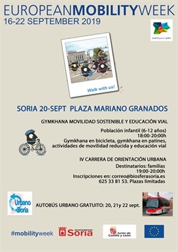 Cartel de la Semana de la Movilidad en Soria.
