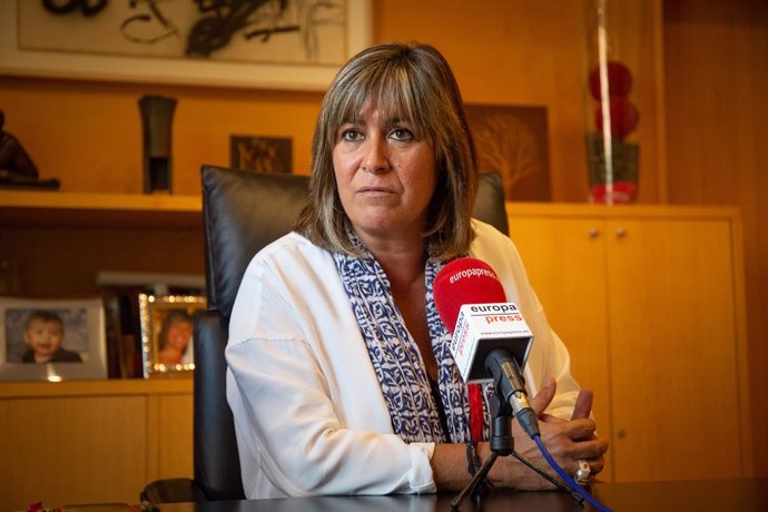 L'alcaldessa de L'Hospitalet i presidenta de la Diputació de Barcelona, Núria Marín, durant la seva entrevista amb Europa Press, Barcelona (Espanya), 18 de setembre del 2019.