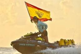 Álvaro de Marichalar en su moto de agua