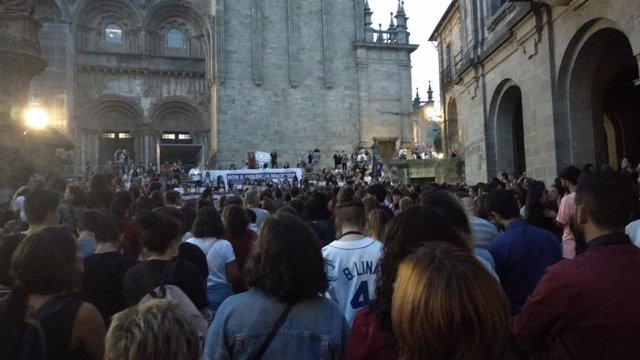 Protesta en Compostela por el triple asesinato de Valga