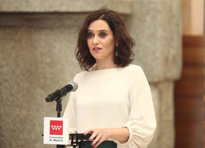 La presidenta de la Comunidad de Madrid, Isabel Díaz Ayuso, durante la presentación del Festival de Otoño Madrid 2019, en la capital madrileña, a 19 de septiembre de 2019.