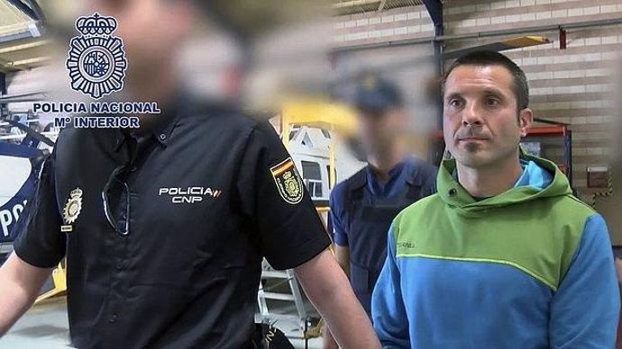 El preso de ETA Zigor Merodio Larraona tras su detención