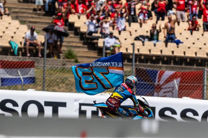 Alex Márquez celebra su triunfo en el GP de Catalunya de 2019
