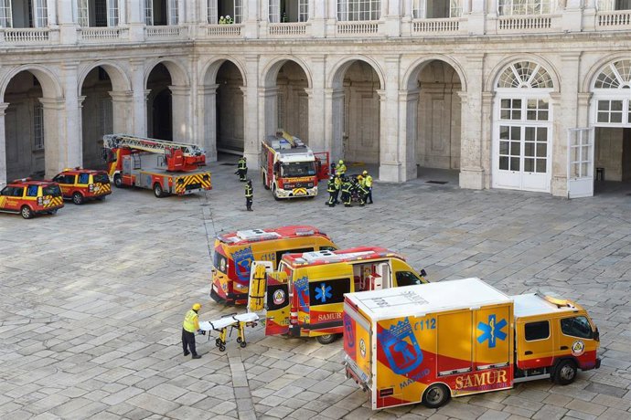 Simulacro de actuación del Palacio Real de Madrid
