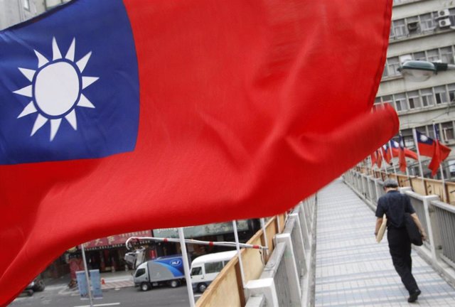 Bandera de Tawián en Taipei