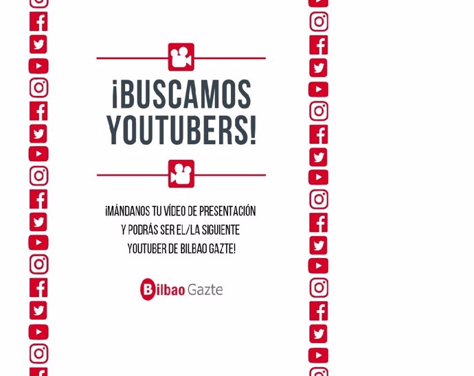 Cartel anunciador del concurso de youtubers.