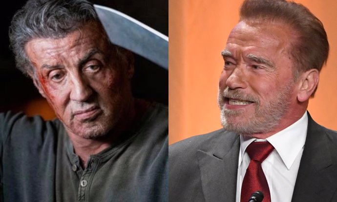 Sylvester Stallone y Arnold Schwarzenegger, compañeros de acción