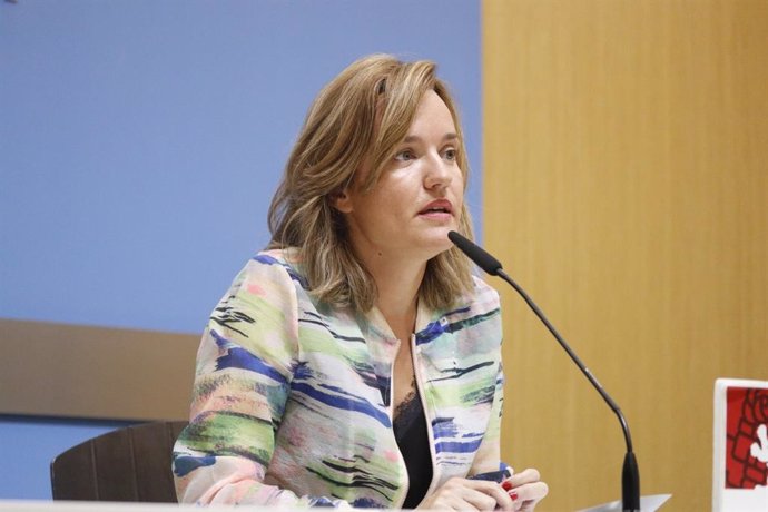 La portavoz del grupo municial del PSOE, Pilar Alegría
