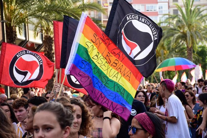 Manifestación por el día del Orgullo Gay en Alicante