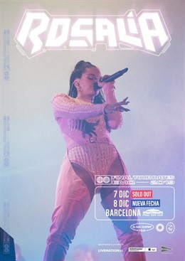 Cartel de los conciertos de Rosalía en Barcelona y Madrid