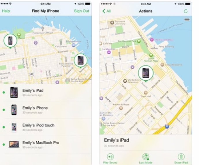 Aplicación 'Find My' de Apple para iPhone y iPad