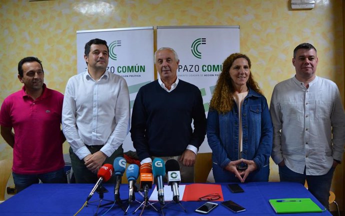 Pachi Vázquez en una rueda de prensa de Espazo Común