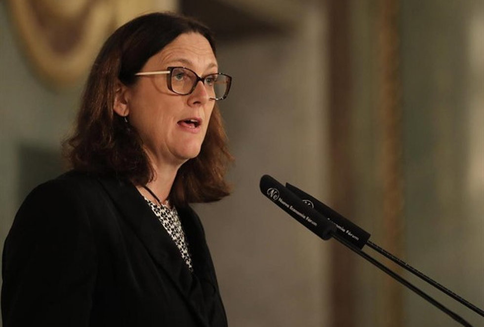La comisaria europea de Comercio, Cecilia Malmstrm