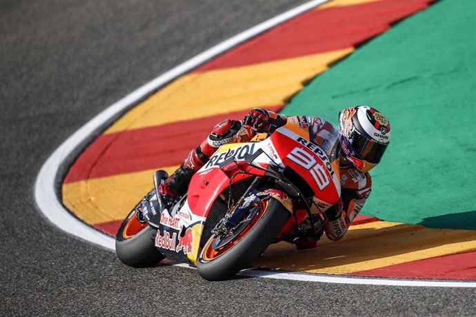 El piloto de MotoGP Jorge Lorenzo (Repsol Honda) en el GP Aragón 2019