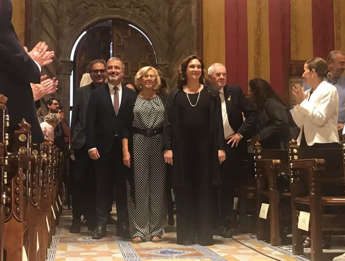 Jaume Collboni, Manuela Carmena, Ada Colau i Ernest Maragall