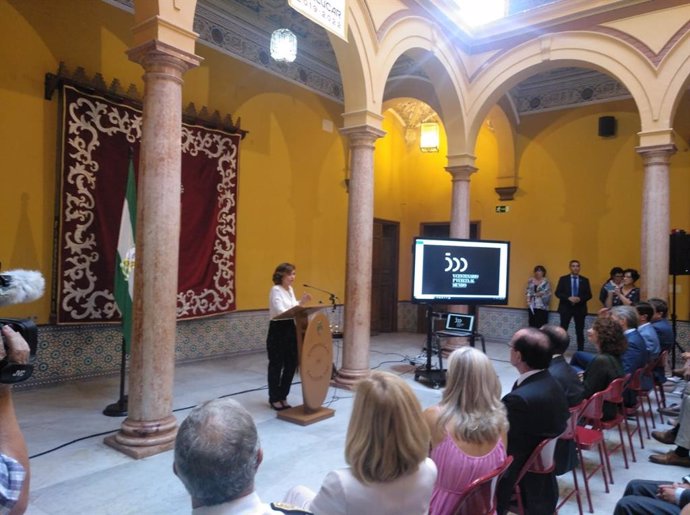 Carmen Calvo en un acto por el V Centenario de la circunnavegación en Sanlúcar