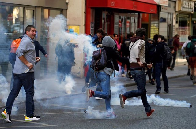 Manifestación de los "chalecos amarillos" en París