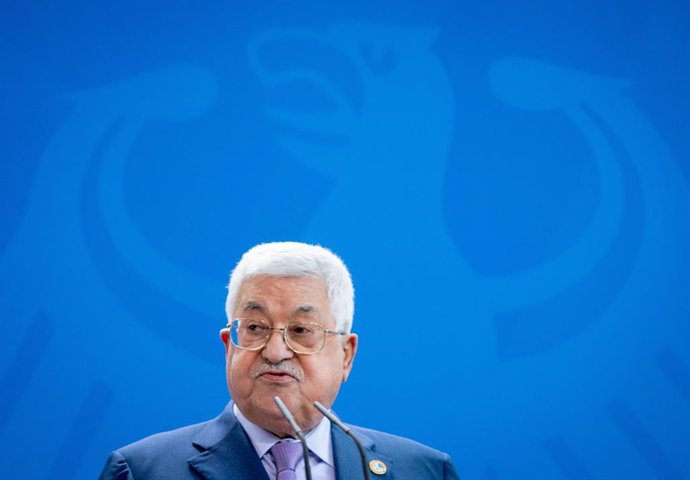 El presidente palestino, Mahmud Abbas, en Berlín