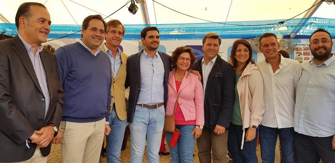 El vicesecretario de Política Territorial del PP, Antonio González Terol, y el presidente del PP de C-LM, Paco Núñez, en las fiestas de Talavera