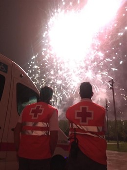 El dispositivo de Cruz Roja durante las fiestas de San Mateo