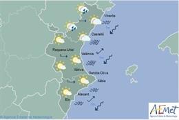 PREDICCIÓN DE AEMET PARA EL DOMINGO 22 DE SEPTIEMBRE EN LA COMUNITAT VALENCIANA