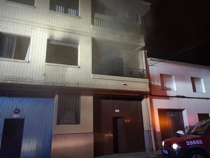 Incendio en una vivienda de Utiel