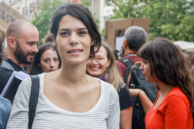 Sentada ecofeminista por el clima frente al Congreso