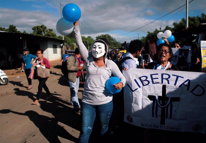 Manifestación de la oposición en NIcaragua