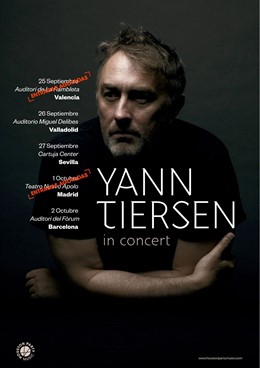 Cartel de la gira de Yann Tiersen por España en otoño de 2019.