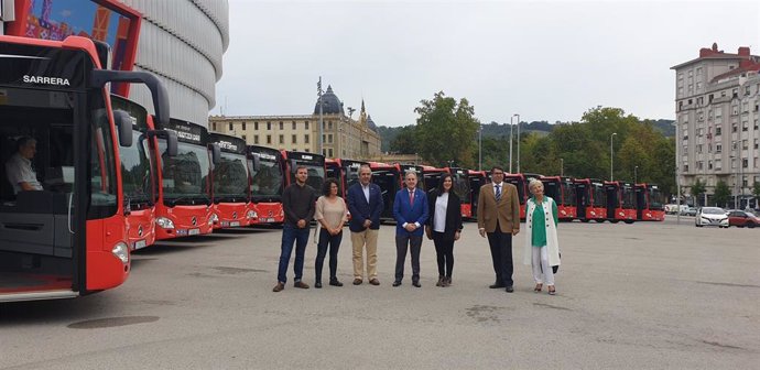 Presentación de los nuevos autobuses híbridos de Bilbobus