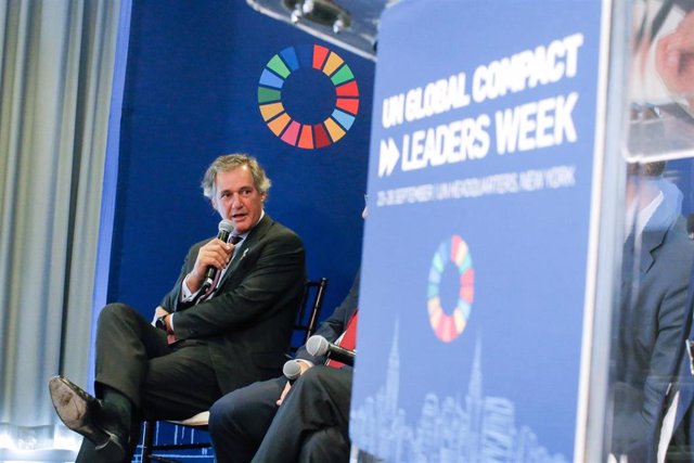 El Presidente De Acciona, José Manuel Entrecanales, Durante Su Intervención En La Cumbre De Acción Climática De Naciones Unidas