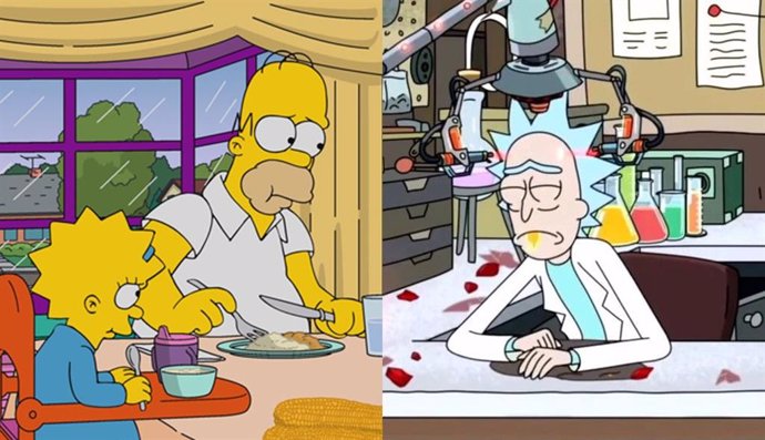 Imagen de Los Simpson y Rick y Morty